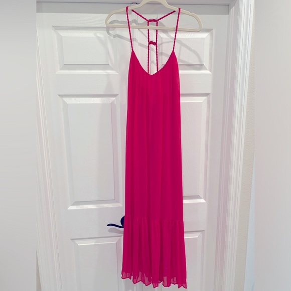 Zara Dresses & Skirts - Zara Hot Pink Braided Back Dress